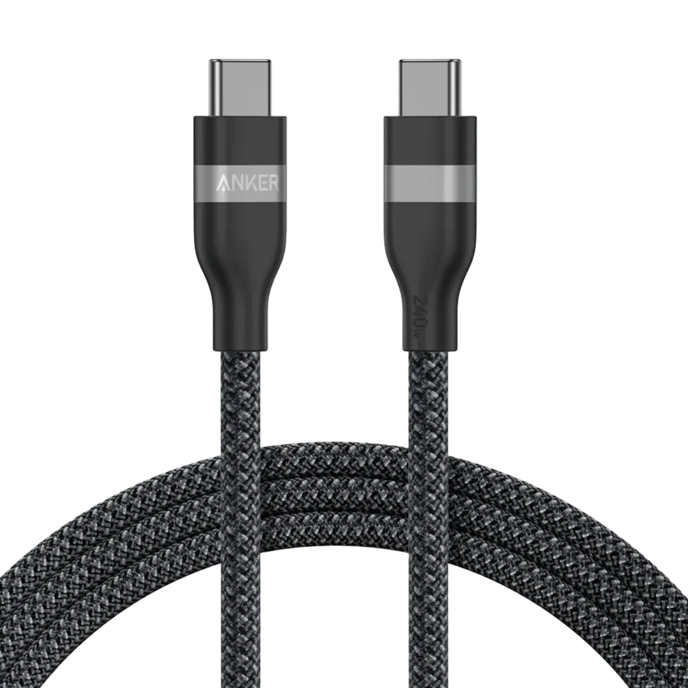Anker USB-C to USB-C Cable (3 ft, 240W, Upcycled-Braided)