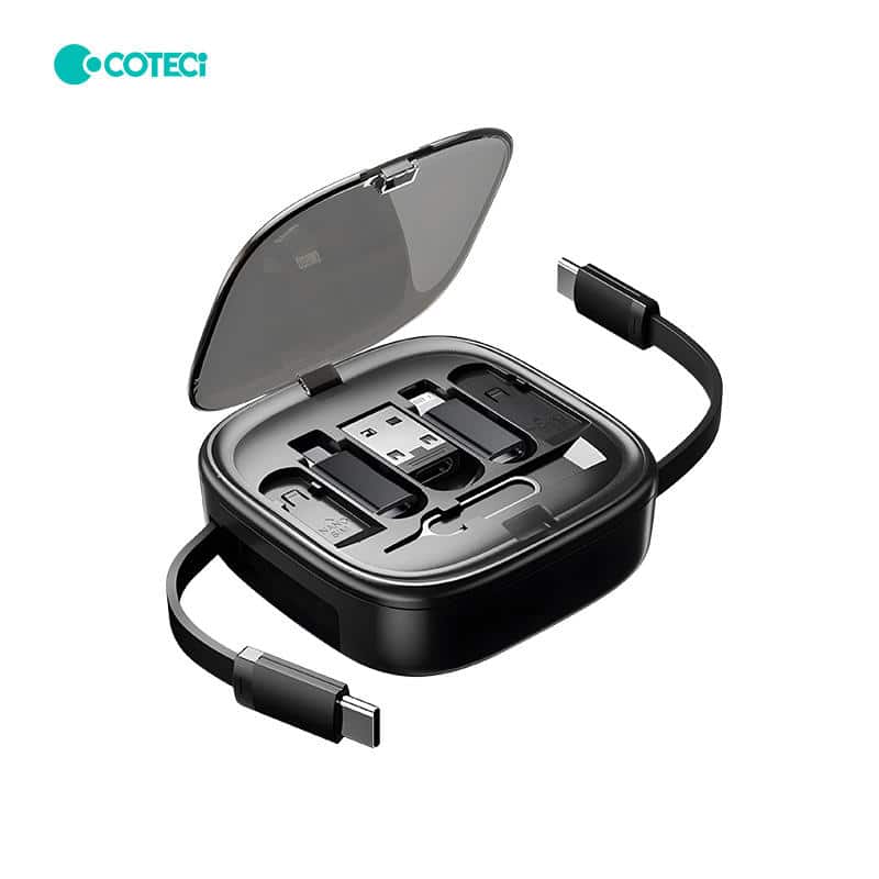 COTECi Travel Edition Multi-Function Retractable Cable Organizer Storage Box