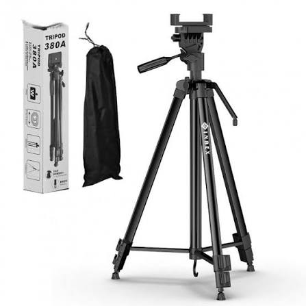 TRIPOD 330A Professional Aluminum Camera TRIPED-SIVERS WITH MOBILE HOLDER and 360 Degree Swivel Fluid Head