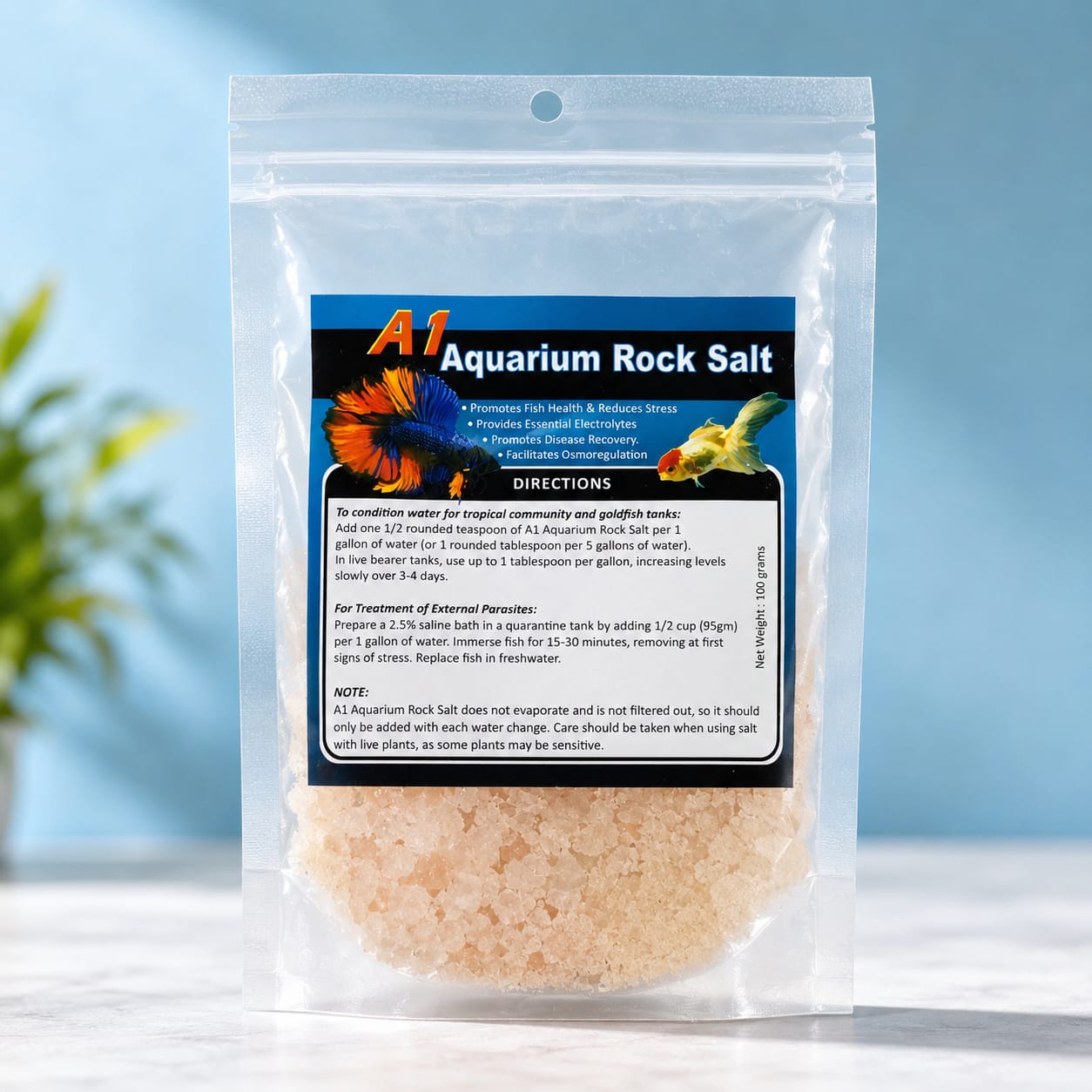 quarium Rock Salt 100g – Premium Fish Health & Water Conditioner