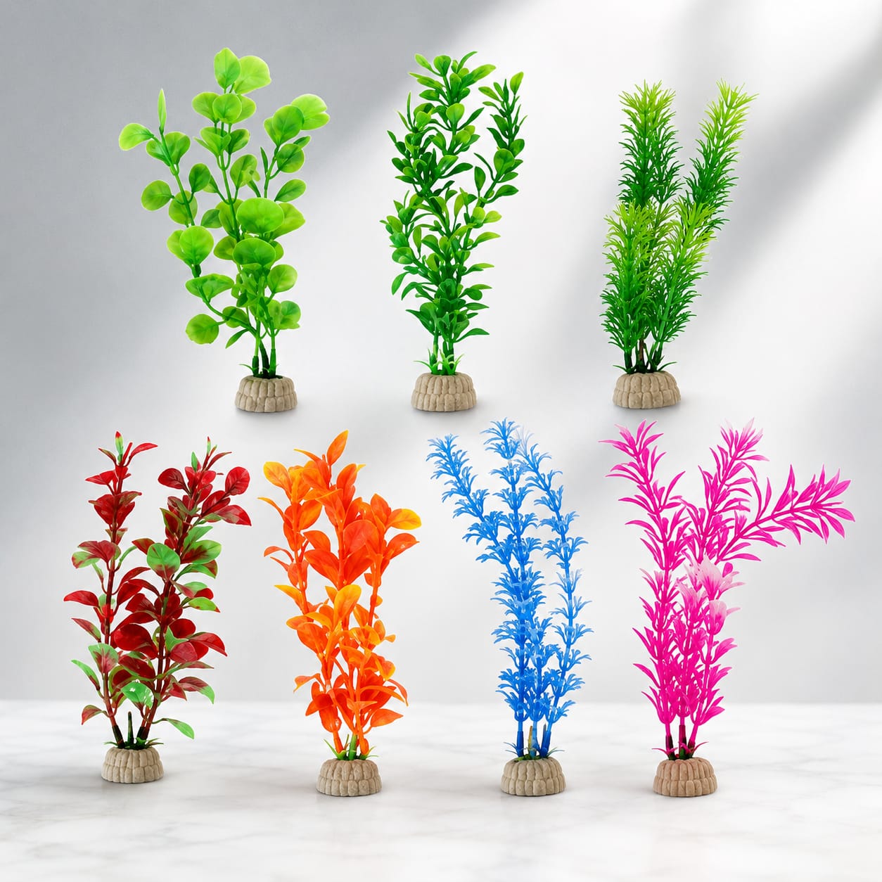 Artificial Aquarium Decoration Plant (8 Inch)